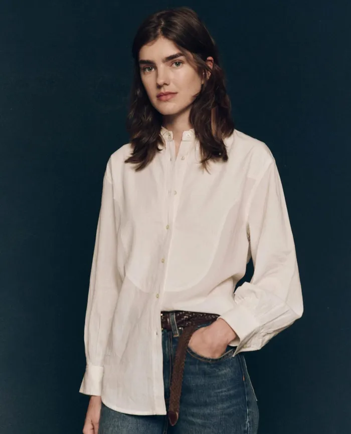 Tops Women The Great The Cowboy Tux Top White