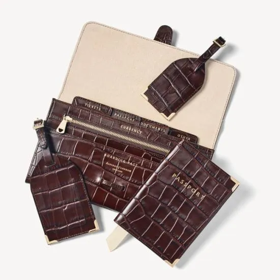 Travel Collection With Removable Inserts Deep Shine Amazon Brown Croc WomenMen Aspinal Of London Travel Collections Travel Collection With Removable Inserts Deep Shine Amazon Brown Croc WomenMen Aspinal Of London Travel Collections