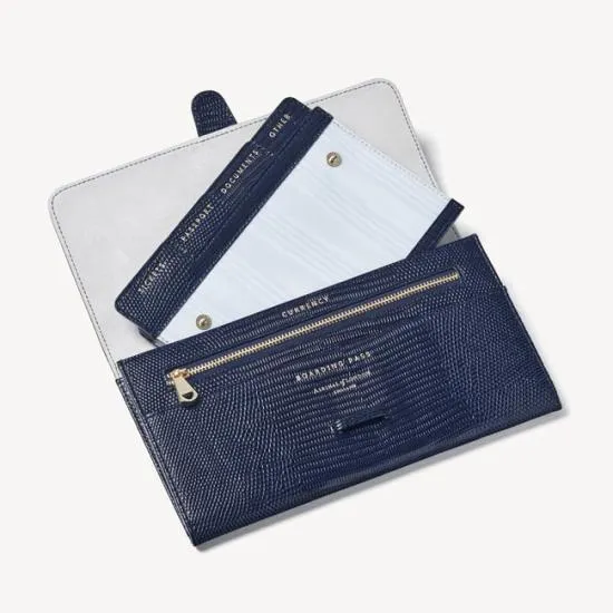 Travel Wallet With Removable Inserts Midnight Lizard WomenMen Aspinal Of London Travel Wallets Travel Wallet With Removable Inserts Midnight Lizard WomenMen Aspinal Of London Travel Wallets
