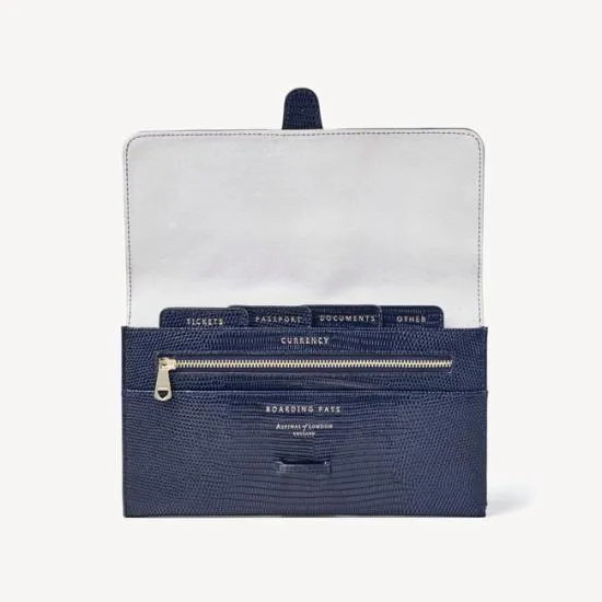 Travel Wallet With Removable Inserts Midnight Lizard WomenMen Aspinal Of London Travel Wallets