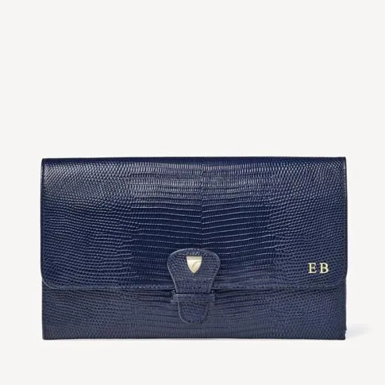 Travel Wallet With Removable Inserts Midnight Lizard WomenMen Aspinal Of London Travel Wallets