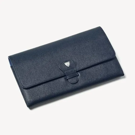 Travel Wallet With Removable Inserts Navy Saffiano WomenMen Aspinal Of London Travel Wallets