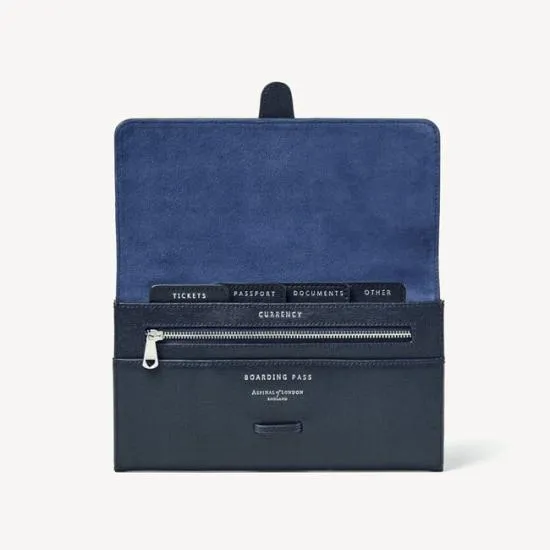 Travel Wallet With Removable Inserts Navy Saffiano WomenMen Aspinal Of London Travel Wallets