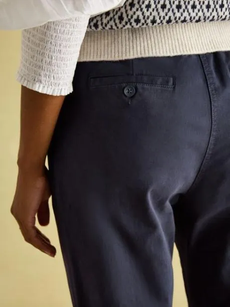 Trousers and Jeans Women Joules Navy Blue Slim Fit Chino Trousers