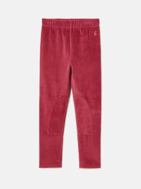 Trousers and Leggings Girls Joules Berry Red Stretch Cord Legging