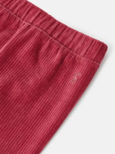 Trousers and Leggings Girls Joules Berry Red Stretch Cord Legging