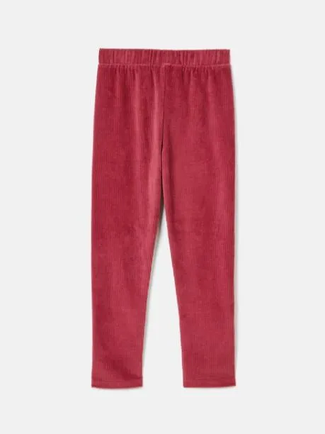Trousers and Leggings Girls Joules Berry Red Stretch Cord Legging