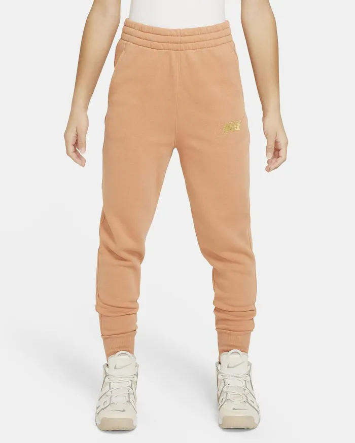 Trousers And Leggings Kids Nike Sportswear Club Fleece Amber Brownmetallic Gold Trousers And Leggings Kids Nike Sportswear Club Fleece Amber Brownmetallic Gold