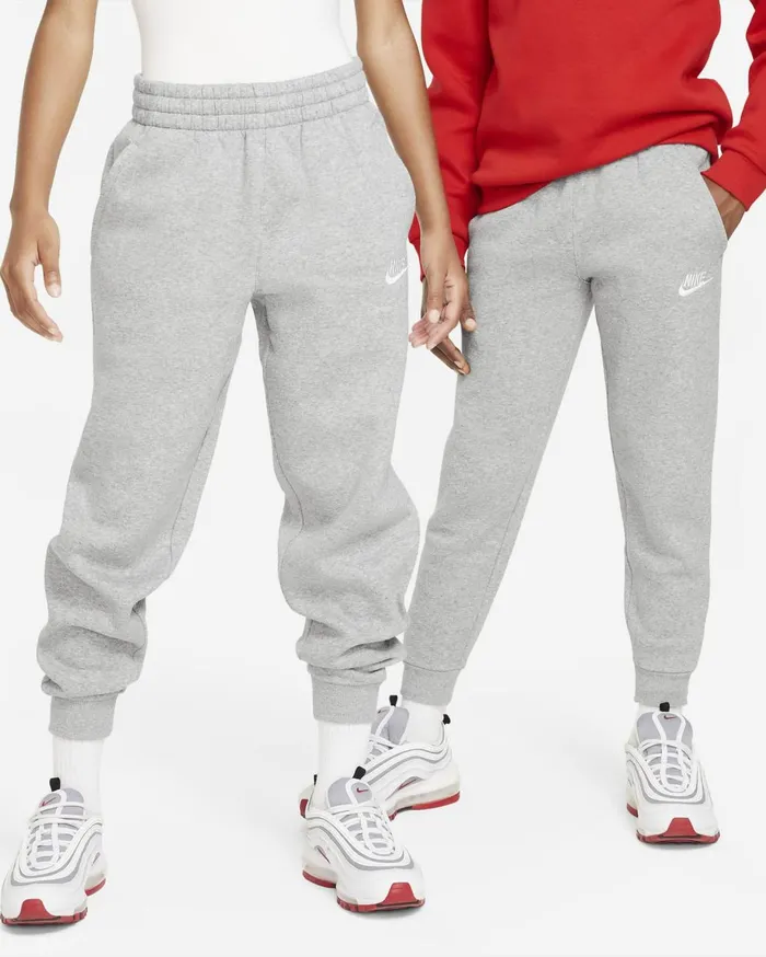Trousers And Leggings Kids Nike Sportswear Club Fleece Dark Grey Heatherbase Greywhite