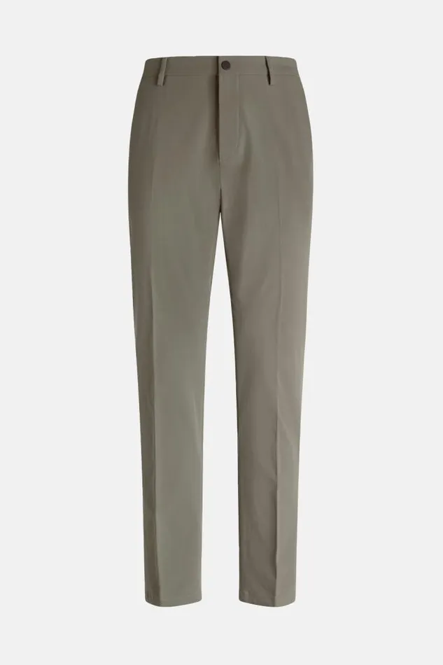 Trousers Men Boggi Milano BTech Performance Stretch Nylon Trousers Taupe