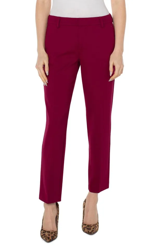TROUSERS Women Liverpool Los Angeles KELSEY KNIT TROUSER SUPER STRETCH PONTE Garnet Berry TROUSERS Women Liverpool Los Angeles KELSEY KNIT TROUSER SUPER STRETCH PONTE Garnet Berry