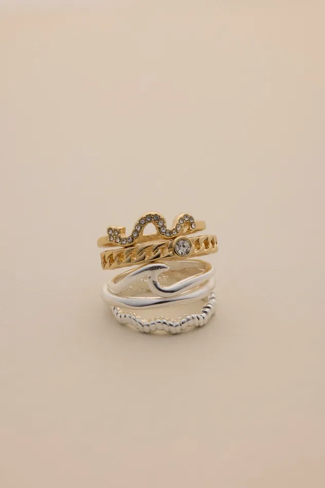 Two Tone Ring Stack Two Tone Women Lucky Brand Jewelry
