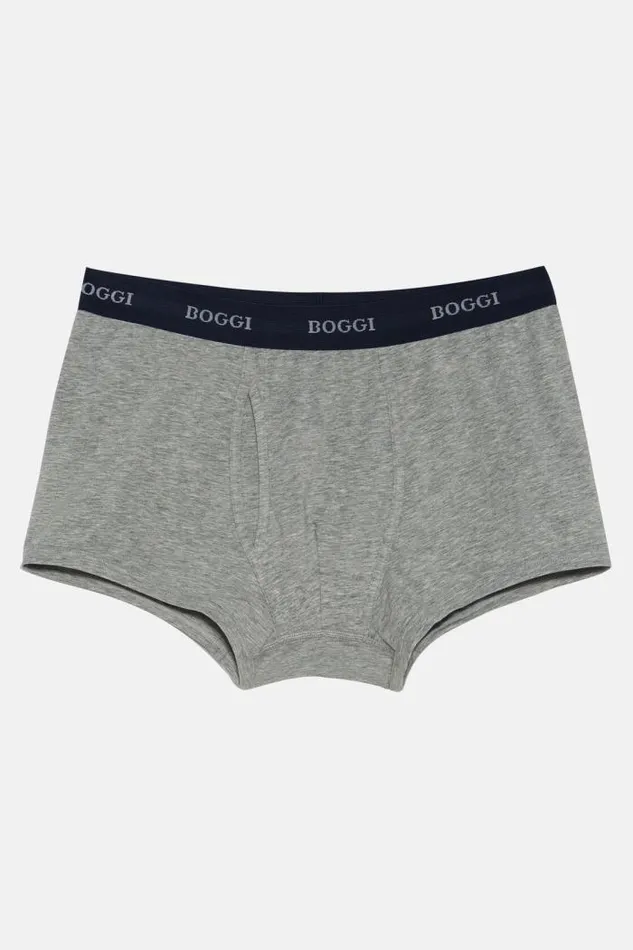 Underwear And Pajamas Men Boggi Milano Stretch Cotton Jersey Boxer Shorts Grey