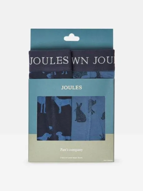 Underwear Men Joules Navy Pack Of Two Cotton Boxers