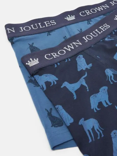 Underwear Men Joules Navy Pack Of Two Cotton Boxers