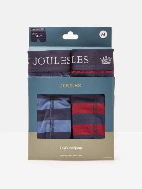 Underwear Men Joules RedBlue Pack Of Two Cotton Boxers
