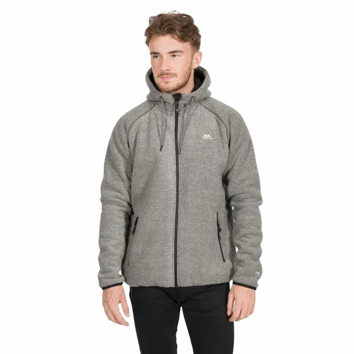 Vetiver Fleece Hoodie Latte Marl Men Trespass Fleeces