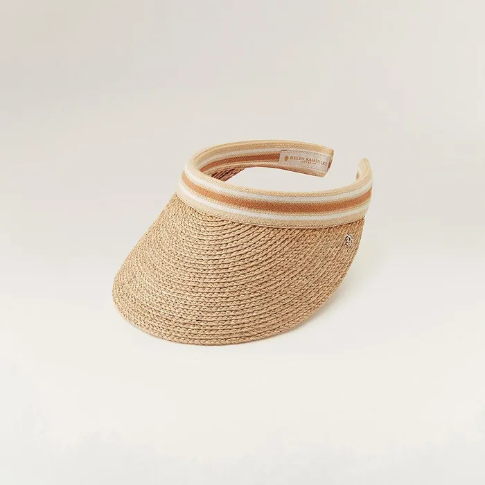 Visors Hats Helen Kaminski Bianca Naturalnougat Stripe