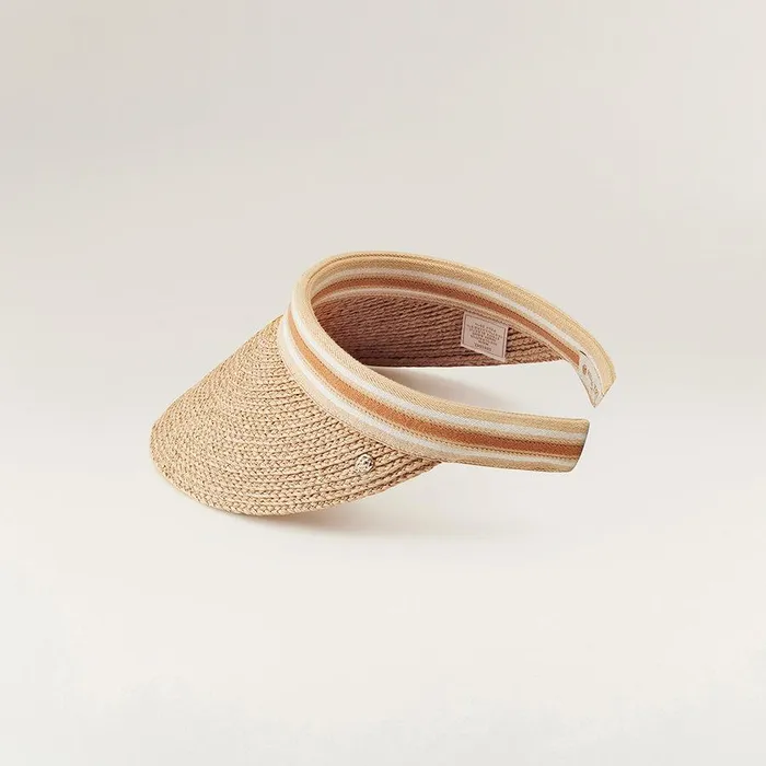 Visors Hats Helen Kaminski Bianca Naturalnougat Stripe