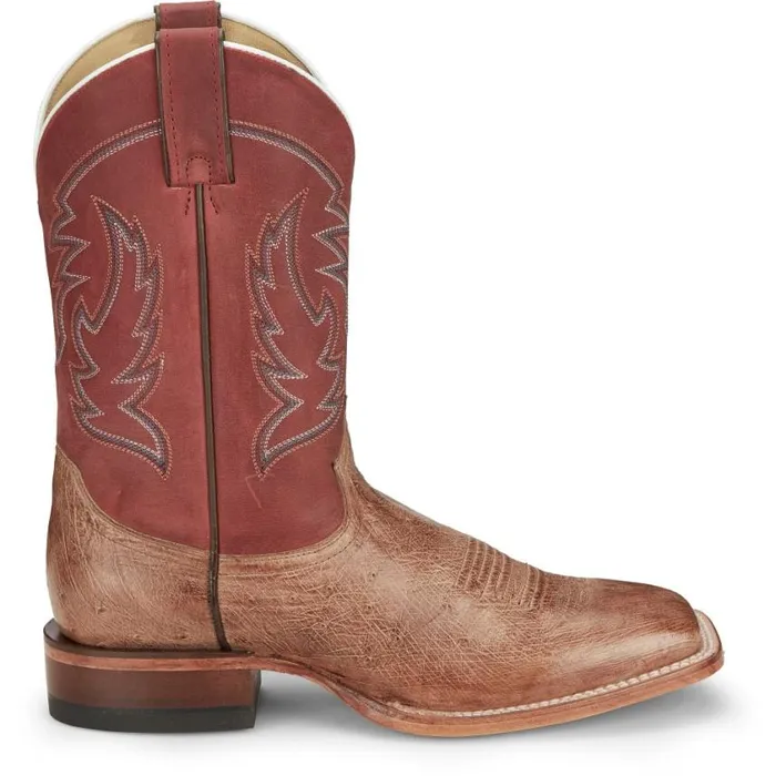 Western Men Justin Boots Mclane 11 Smooth Ostrich Western Boot Vintage Tan 040brown041