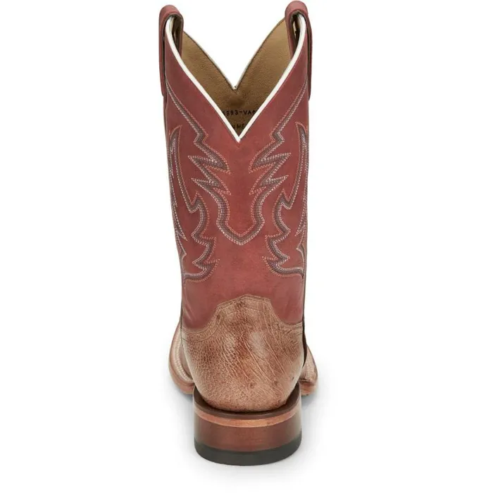 Western Men Justin Boots Mclane 11 Smooth Ostrich Western Boot Vintage Tan 040brown041