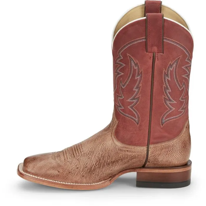 Western Men Justin Boots Mclane 11 Smooth Ostrich Western Boot Vintage Tan 040brown041