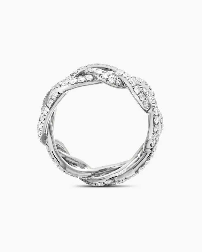 Wisteria Band Ring In Platinum With Diamonds 73mm Women David Yurman Band Wisteria Band Ring In Platinum With Diamonds 73mm Women David Yurman Band