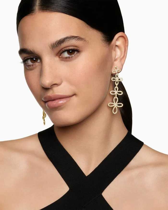Wisteria Statement Drop Earrings In 18K Yellow Gold With Diamonds 887mm Women David Yurman Drop Wisteria Statement Drop Earrings In 18K Yellow Gold With Diamonds 887mm Women David Yurman Drop