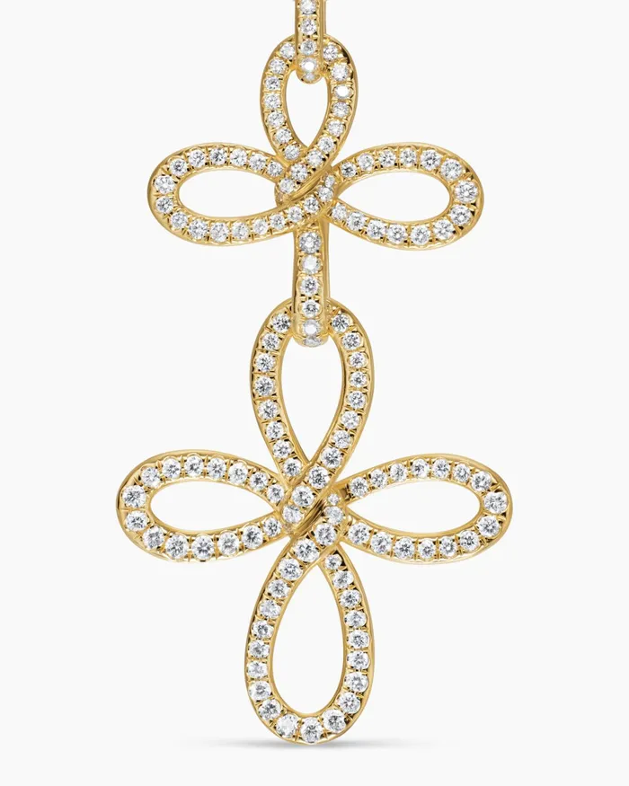 Wisteria Statement Drop Earrings In 18K Yellow Gold With Diamonds 887mm Women David Yurman Drop Wisteria Statement Drop Earrings In 18K Yellow Gold With Diamonds 887mm Women David Yurman Drop