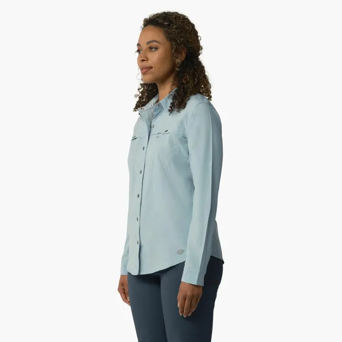 Women039s Cooling RollTab Work Shirt Clear Blue Clear Blue eud Women Dickies Work Tops Women039s Cooling RollTab Work Shirt Clear Blue Clear Blue eud Women Dickies Work Tops