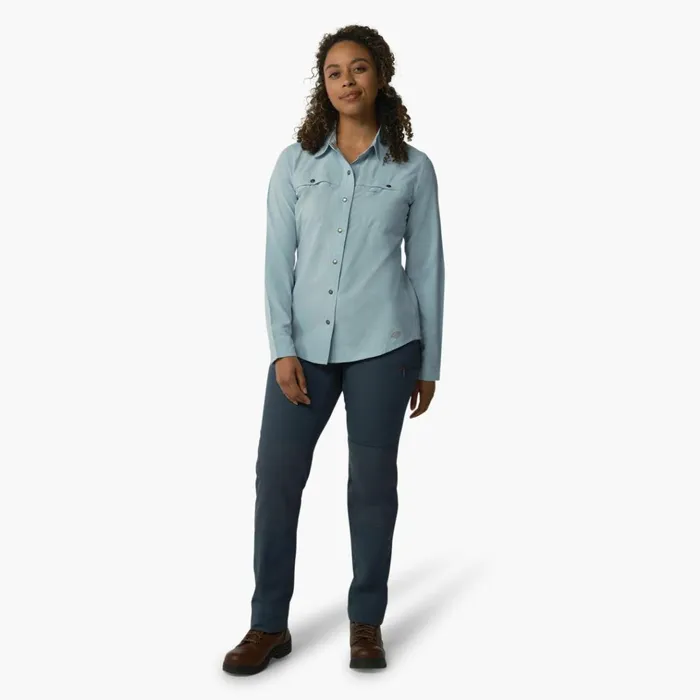 Women039s Cooling RollTab Work Shirt Clear Blue Clear Blue eud Women Dickies Work Tops Women039s Cooling RollTab Work Shirt Clear Blue Clear Blue eud Women Dickies Work Tops