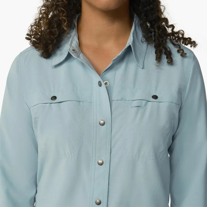 Women039s Cooling RollTab Work Shirt Clear Blue Clear Blue eud Women Dickies Work Tops Women039s Cooling RollTab Work Shirt Clear Blue Clear Blue eud Women Dickies Work Tops
