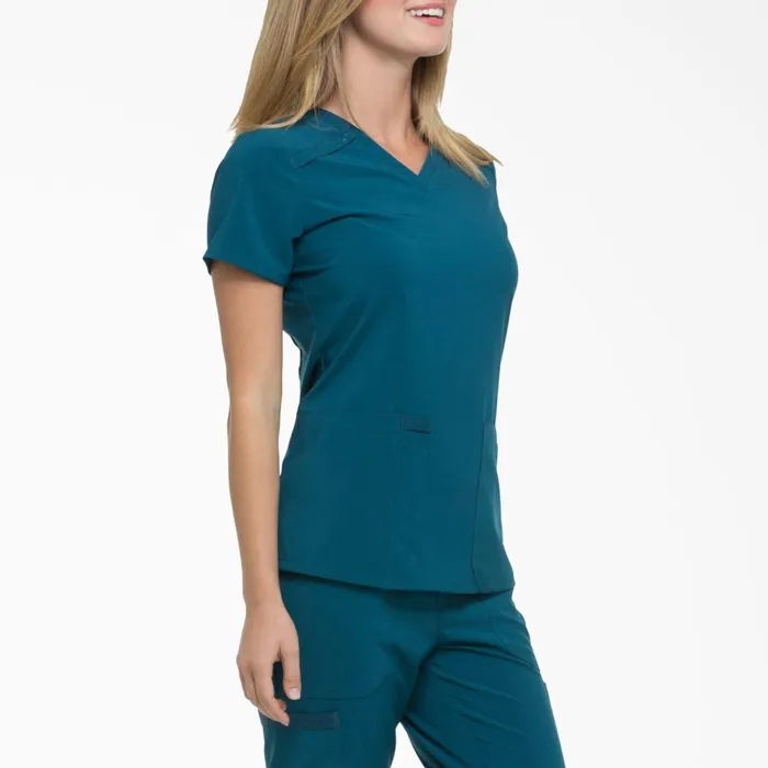 Women039s EDS Essentials VNeck Scrub Top Caribbean Blue Caribbean Blue crb Women Dickies Scrubs Women039s EDS Essentials VNeck Scrub Top Caribbean Blue Caribbean Blue crb Women Dickies Scrubs