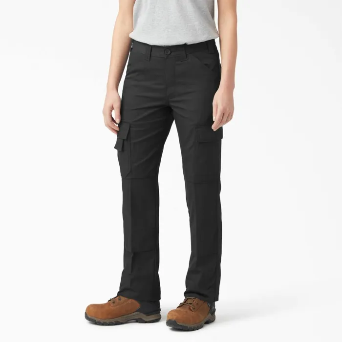 Women039s FLEX Regular Fit Cargo Pants Black Black bk Women Dickies Cargo