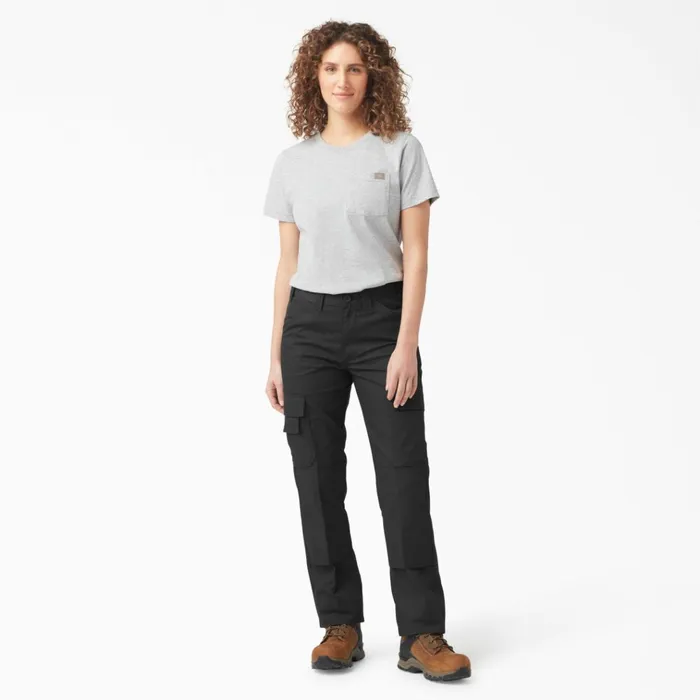 Women039s FLEX Regular Fit Cargo Pants Black Black bk Women Dickies Cargo