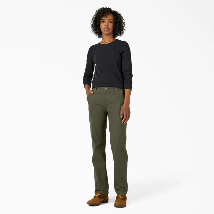 Women039s FLEX Relaxed Straight Fit Duck Carpenter Pants Rinsed Moss Green Rinsed Moss Green rms Women Dickies Carpenter Women039s FLEX Relaxed Straight Fit Duck Carpenter Pants Rinsed Moss Green Rinsed Moss Green rms Women Dickies Carpenter