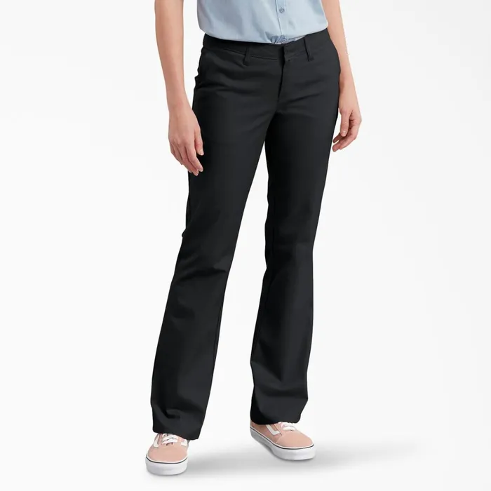 Women039s FLEX Slim Fit Bootcut Pants Black Black bk Women Dickies Work Pants Women039s FLEX Slim Fit Bootcut Pants Black Black bk Women Dickies Work Pants