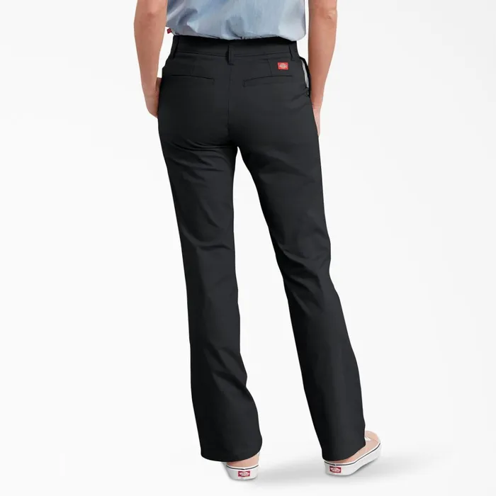 Women039s FLEX Slim Fit Bootcut Pants Black Black bk Women Dickies Work Pants Women039s FLEX Slim Fit Bootcut Pants Black Black bk Women Dickies Work Pants