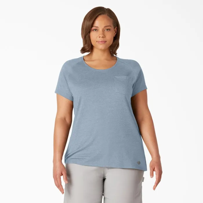 Women039s Plus Cooling Short Sleeve Pocket TShirt Fog Blue Fog Blue fe Women Dickies TShirts Women039s Plus Cooling Short Sleeve Pocket TShirt Fog Blue Fog Blue fe Women Dickies TShirts