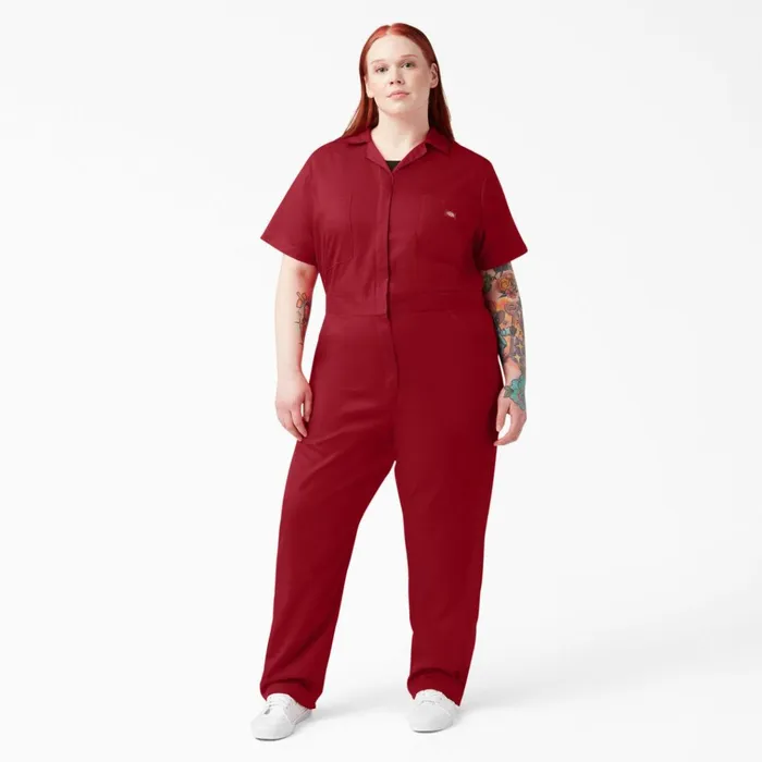 Women039s Plus FLEX Cooling TempiQ Short Sleeve Coveralls English Red English Red er Women Dickies Painters Women039s Plus FLEX Cooling TempiQ Short Sleeve Coveralls English Red English Red er Women Dickies Painters