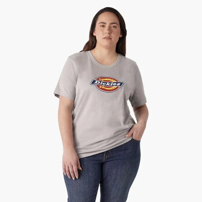Women039s Plus Heavyweight Logo TShirt Heather Gray Heather Gray h2 Women Dickies Tops Women039s Plus Heavyweight Logo TShirt Heather Gray Heather Gray h2 Women Dickies Tops