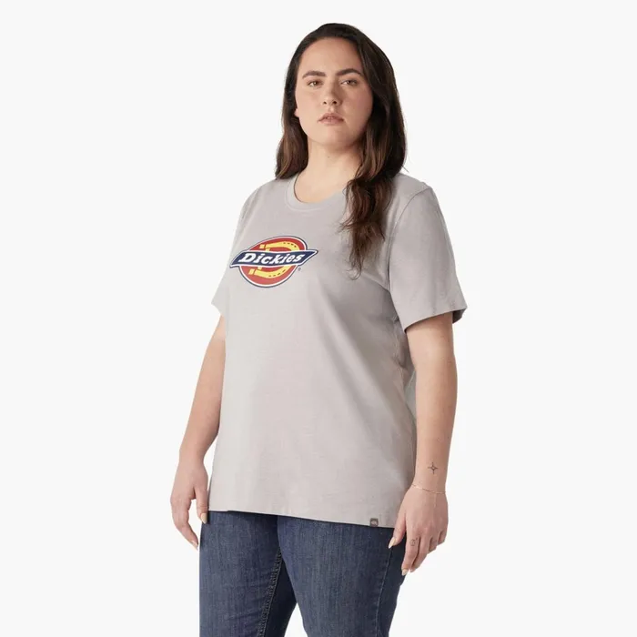 Women039s Plus Heavyweight Logo TShirt Heather Gray Heather Gray h2 Women Dickies Tops Women039s Plus Heavyweight Logo TShirt Heather Gray Heather Gray h2 Women Dickies Tops