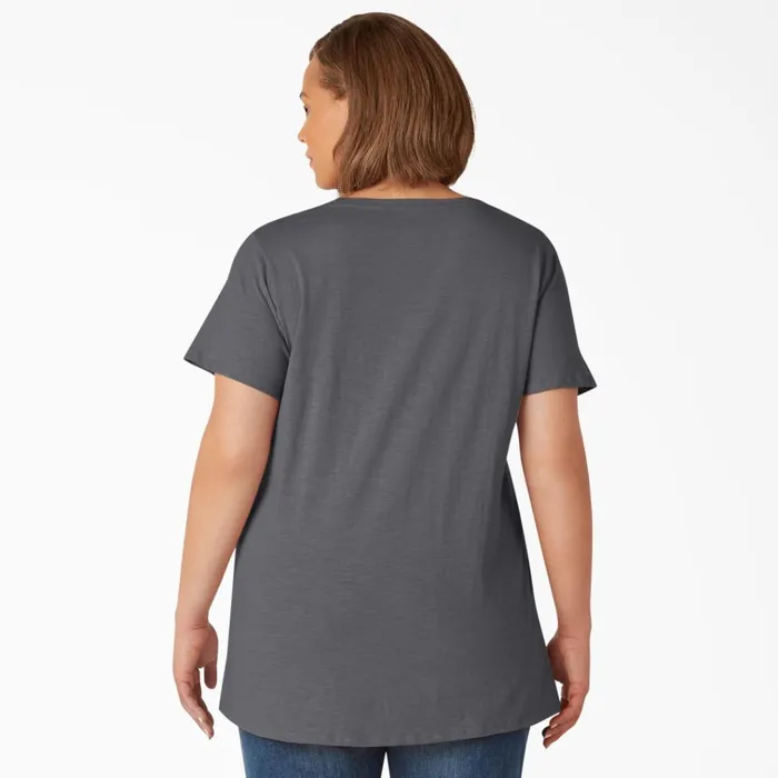 Women039s Plus Short Sleeve VNeck TShirt Graphite Gray Graphite Gray ga Women Dickies Tops Women039s Plus Short Sleeve VNeck TShirt Graphite Gray Graphite Gray ga Women Dickies Tops