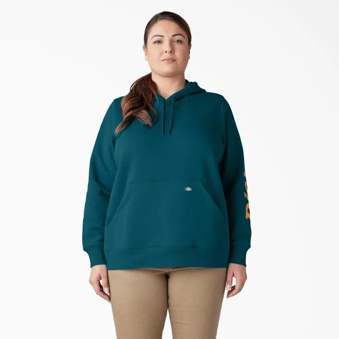 Women039s Plus Water Repellent Sleeve Logo Hoodie Deep Lagoon Deep Lagoon dgn Women Dickies Hoodies and Sweatshirts Women039s Plus Water Repellent Sleeve Logo Hoodie Deep Lagoon Deep Lagoon dgn Women Dickies Hoodies and Sweatshirts