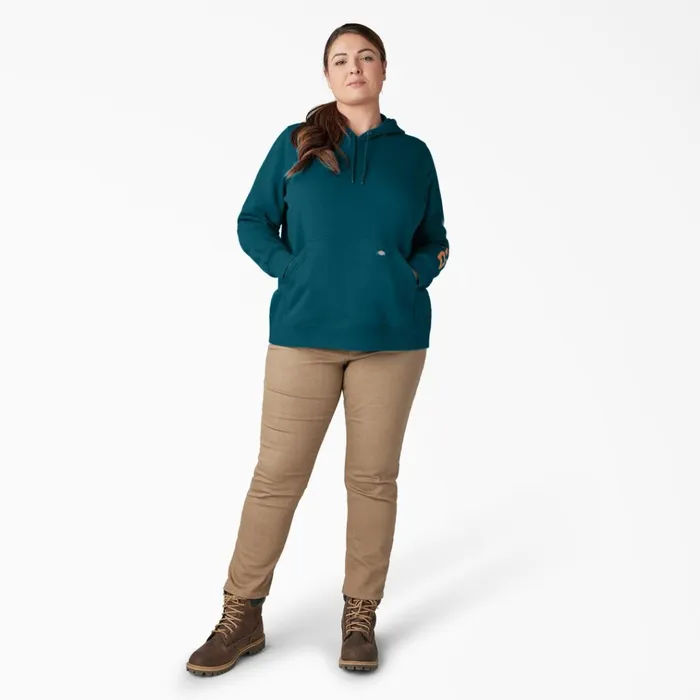 Women039s Plus Water Repellent Sleeve Logo Hoodie Deep Lagoon Deep Lagoon dgn Women Dickies Hoodies and Sweatshirts Women039s Plus Water Repellent Sleeve Logo Hoodie Deep Lagoon Deep Lagoon dgn Women Dickies Hoodies and Sweatshirts