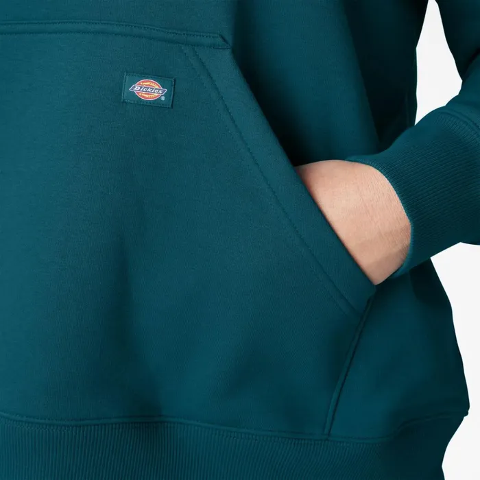 Women039s Plus Water Repellent Sleeve Logo Hoodie Deep Lagoon Deep Lagoon dgn Women Dickies Hoodies and Sweatshirts Women039s Plus Water Repellent Sleeve Logo Hoodie Deep Lagoon Deep Lagoon dgn Women Dickies Hoodies and Sweatshirts