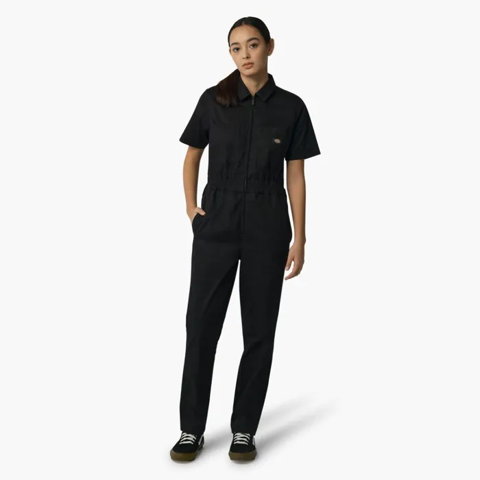 Women039s Regular Fit Vale Coveralls Black Black bkx Women Dickies Coveralls