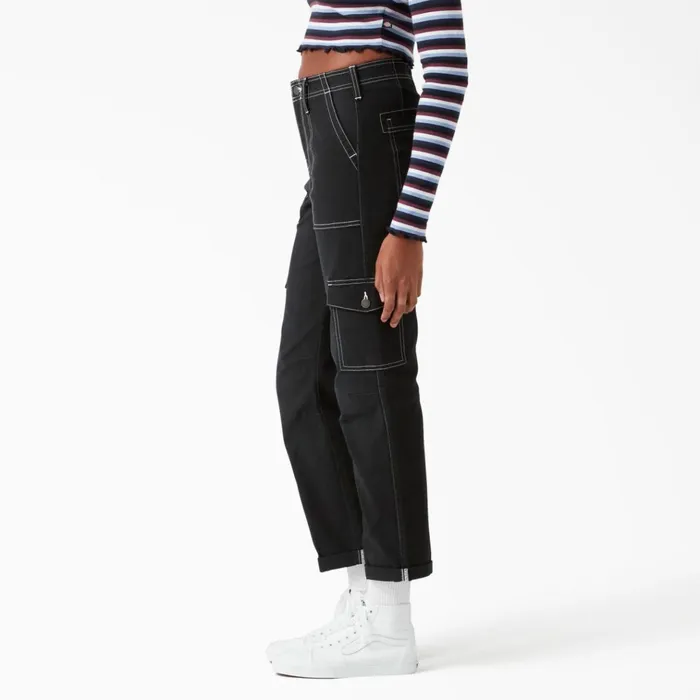 Women039s Skinny Fit Cuffed Cargo Pants Black Black bkx Women Dickies Cargo Women039s Skinny Fit Cuffed Cargo Pants Black Black bkx Women Dickies Cargo