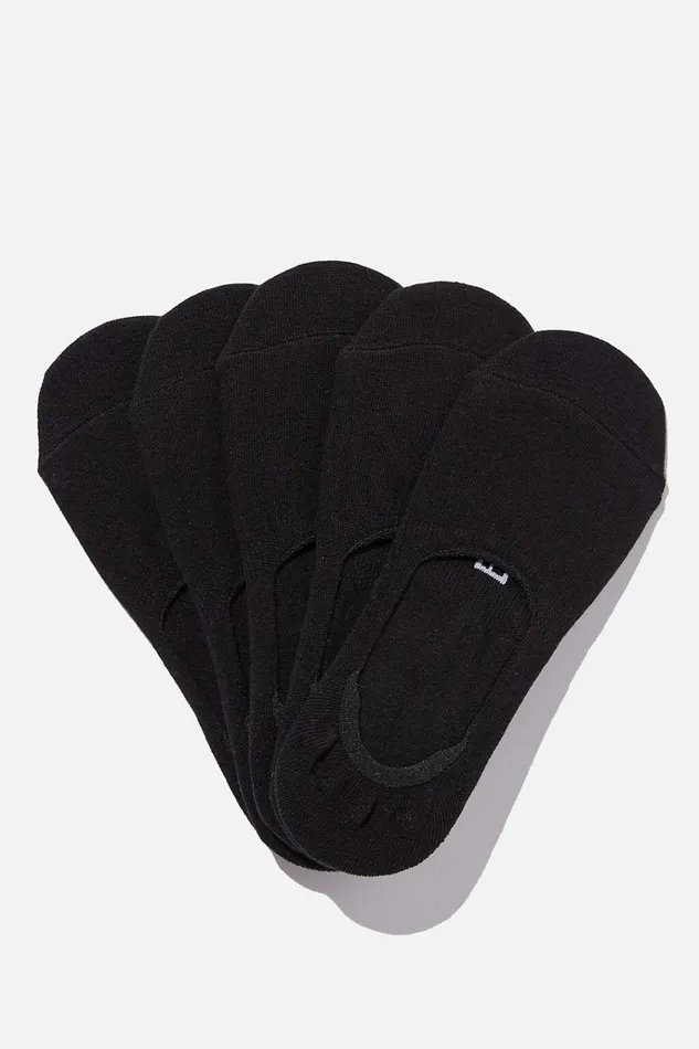 Women Accessories Cotton On Body 5Pk Invisible Sock Black