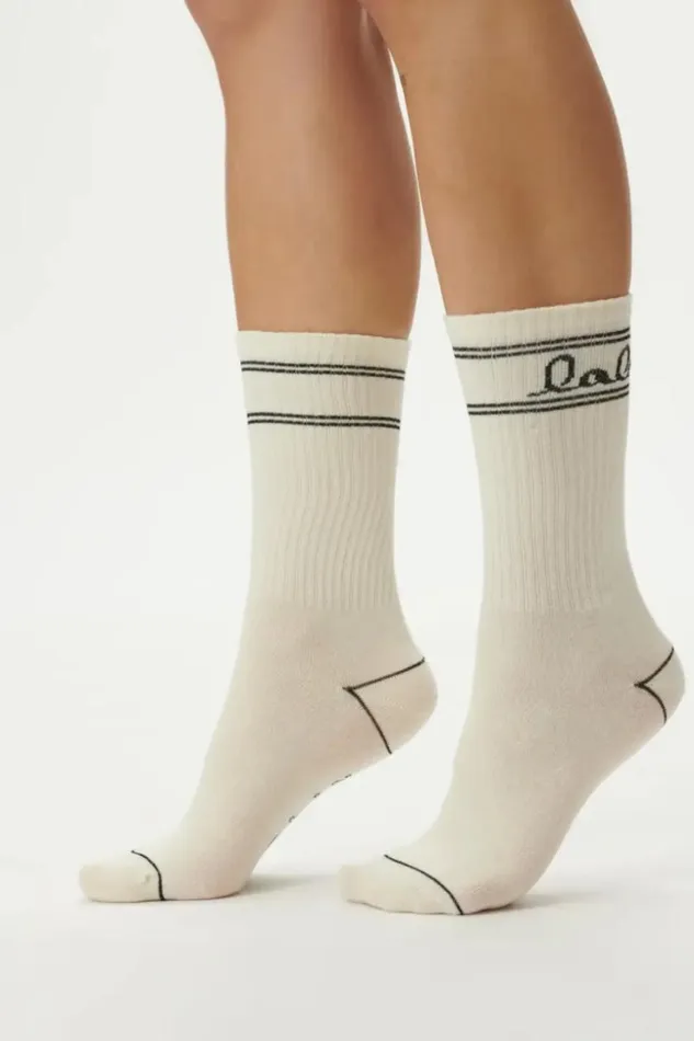 Women Accessories Lala Berlin Socks Alja 8211 Cotton Mix 8211 White
